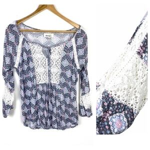 Anthropologie Porridge Top Lace Blouse Size S